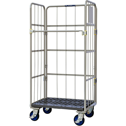 【別途貨物輸送あり】ワコーパレット 床板可塑性物質製カゴ車 ８５０×６００×１７００ 【品番：WKP-8560】
