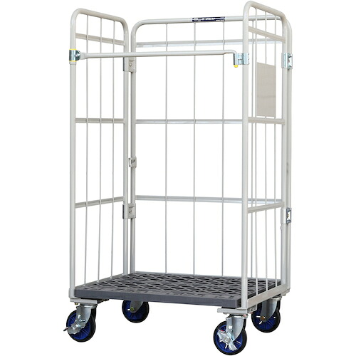 【別途送料あり】ワコーパレット　床板プラスチック製カゴ車　８５０×６５０×１５００　【品番：WKP-8565L】