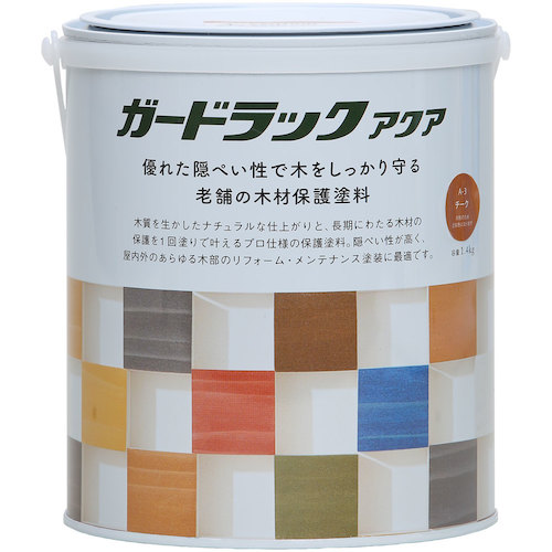 和信ペイント　ガードラックアクア　チーク　１．４ｋｇ　【品番：800382】
