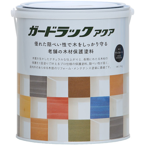 和信ペイント　ガードラックアクア　チョコレート　１．４ｋｇ　【品番：800384】
