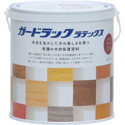 和信ペイント　ガードラックラテックス　チーク　０．６ｋｇ　【12個】　【品番：800422】｜住設プロ　店