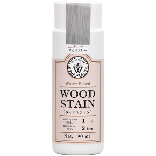 和信ペイント　Ｗｏｏｄ　Ａｔｅｌｉｅｒ　ウッドステイン　ＷＳ－０３　スカイグレー　９０ｍｌ　【40個】　【品番：800603】
