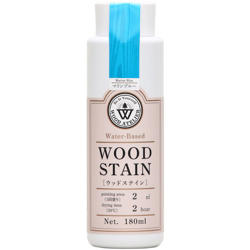 和信ペイント　Ｗｏｏｄ　Ａｔｅｌｉｅｒ　ウッドステイン　ＷＳ－１９　マリンブルー　１８０ｍｌ　【20個】　【品番：800669】