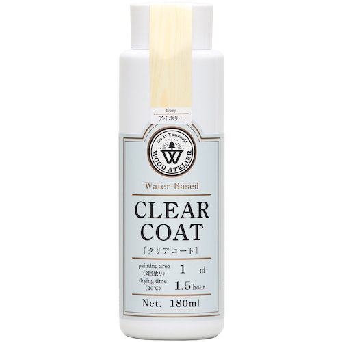 和信ペイント　Ｗｏｏｄ　Ａｔｅｌｉｅｒ　クリアコート　ＣＣ－０２　アイボリー　１８０ｍｌ　【20個】　【品番：800732】