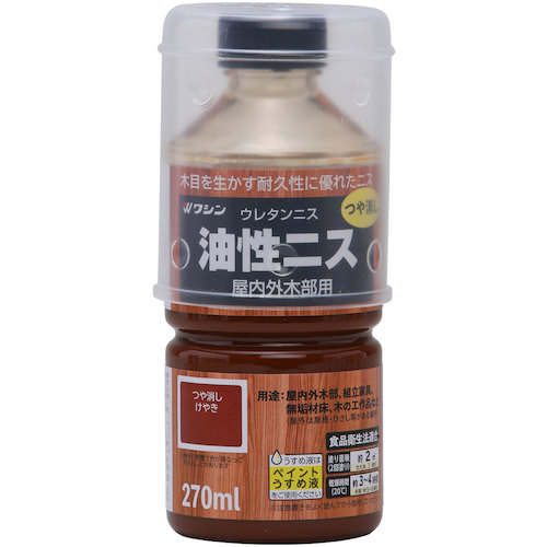 和信ペイント　油性ニス　つや消しけやき　２７０ｍｌ　【20個】　【品番：901733】