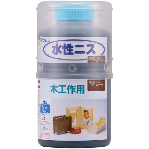 和信ペイント　水性ニス　オールナット　　０．７Ｌ　【12個】　【品番：911204】