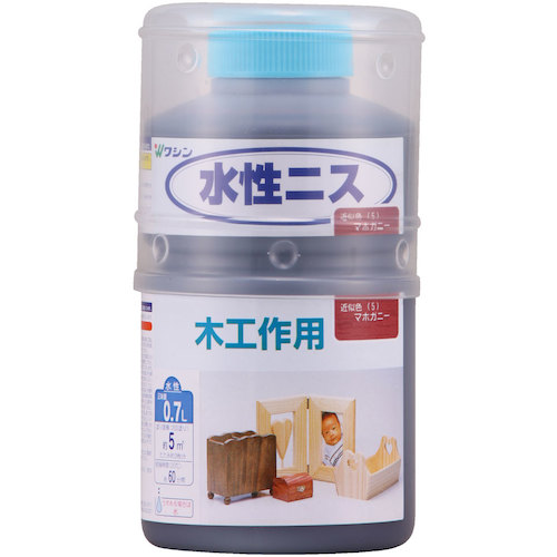 和信ペイント　水性ニス　マホガニー　　０．７Ｌ　【12個】　【品番：911205】