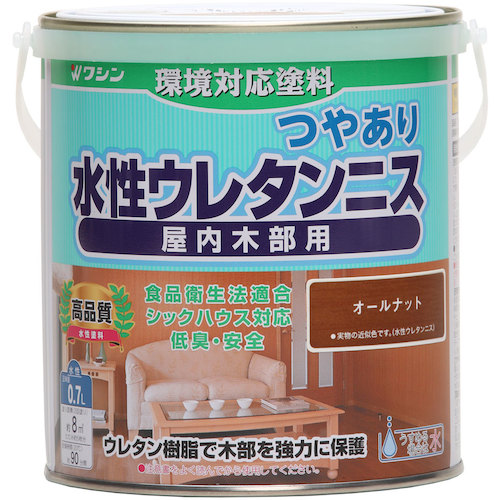 和信ペイント　水性ウレタンニス　オールナット　　０．７Ｌ　【6個】　【品番：941703】