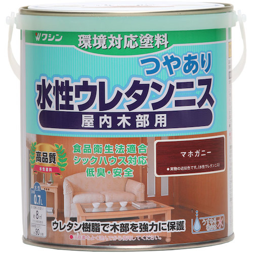 和信ペイント　水性ウレタンニス　マホガニー　　０．７Ｌ　【6個】　【品番：941704】