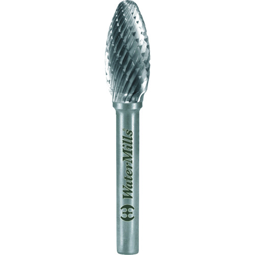 ウォーターミルズ（WATERMILLS）　ＷＭノンコート超硬ロータリーバー　タイプＨ　φ１６ｘ３５、６ｍｍ軸　【品番：WMH6160L3580】