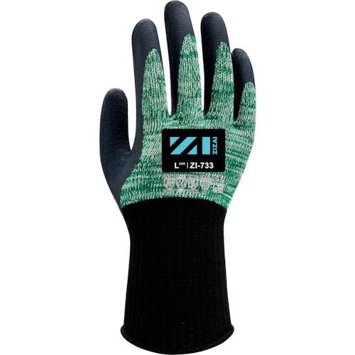 草（Weed） Ｗｅｅｄ 耐切創グローブ ＺＩＺＡＩ ＺＩー７３３ 生まれながら天然ゴム背抜き Ｍ大きさ（１０双入） 【品番：ZI733M】