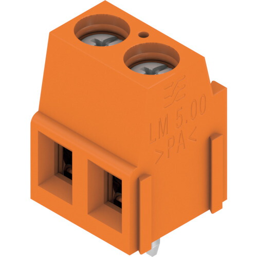 日本ワイドミュラー（weidmuller）　ＰＣＢ端子台（ＬＭシリーズ）　ピッチ５．０８ｍｍ　２極　ネジクランプ式　９０度　【500個】　【品番：1716080000】