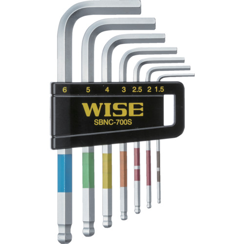 【メール便対応】フジ矢　ＷＩＳＥ　ボールポイントレンチ　７本セットＮＣ（標準サイズ）　【品番：SBNC-700S】