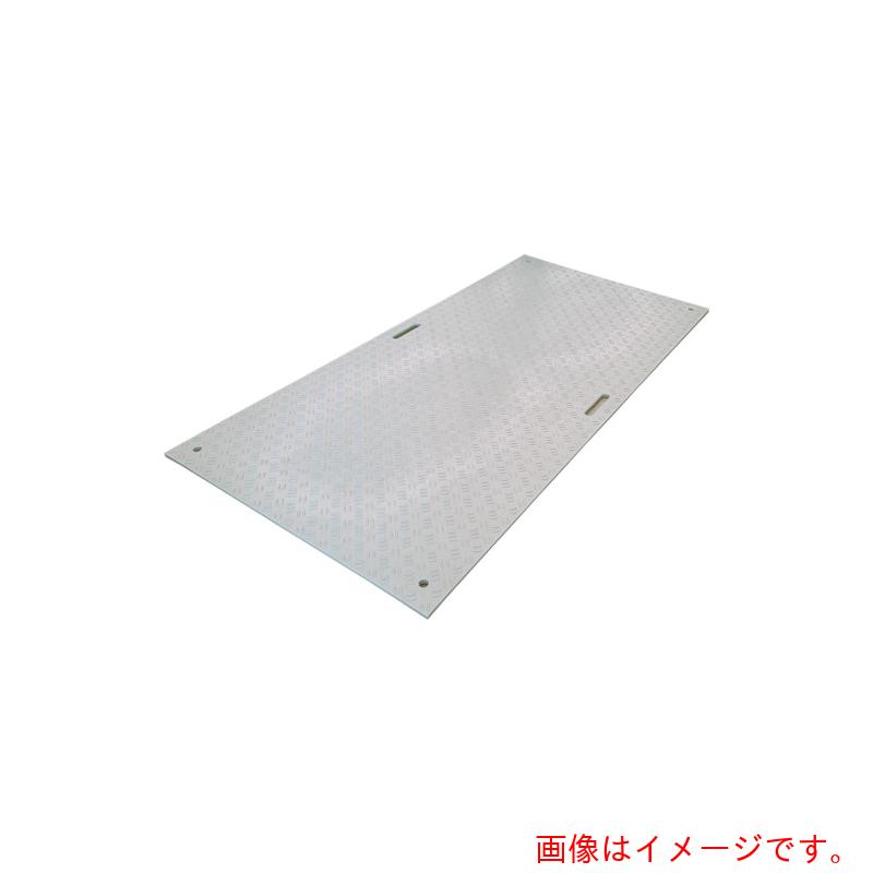 【別途送料あり】ウッドプラスチックテクノロジー　ウッドプラスチック　工事用敷板　Ｗボード　片面凸　カラー：灰　９１０ｍｍ×１８２０ｍｍ（持ち手２）　【品番：B0918-15-GY-M2K4】
