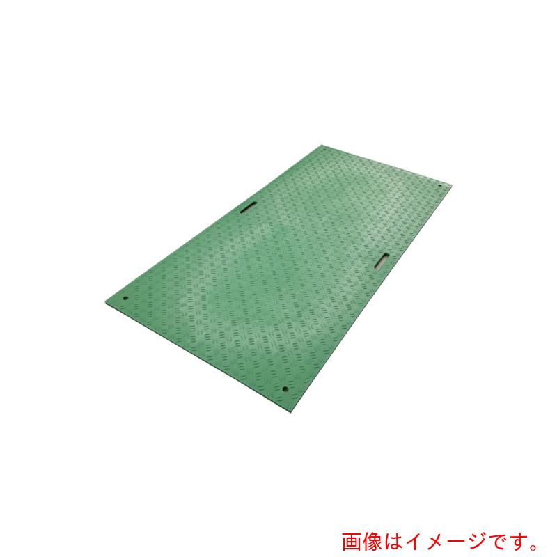 【別途送料あり】ウッドプラスチックテクノロジー　ウッドプラスチック　工事用敷板　Ｗボード　片面凸　カラー：緑　１２１９ｍｍ×２４３８ｍｍ　【品番：B1224-15-GRSB-M2K4】