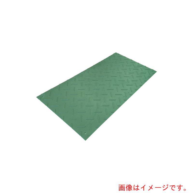 【別途送料あり】ウッドプラスチックテクノロジー　ウッドプラスチック　工事用敷板　軽量Ｗボード　両面凸　カラー：緑　１２１９ｍｍ×２４３８ｍｍ　【品番：BP-1224-18-GRSB】