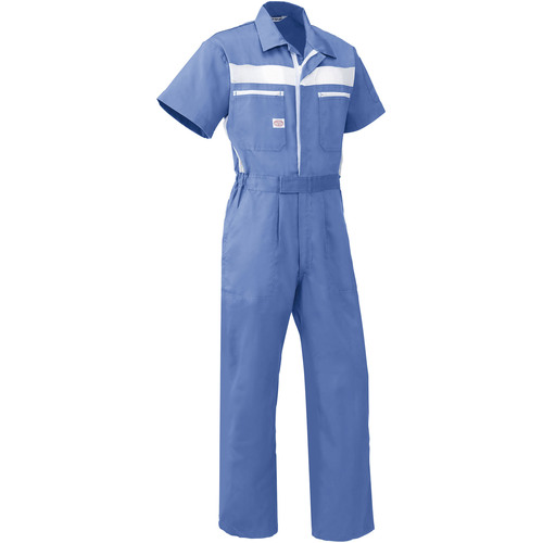 山田辰 ＡＵＴＯ－ＢＩ 半袖つなぎ服１０３５－００４スカイブルー－３Ｌ 【品番：1035-004-3L】