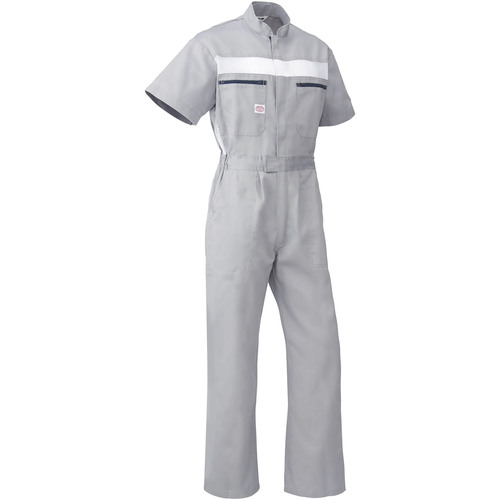 山田辰 ＡＵＴＯ－ＢＩ 半袖つなぎ服１０５０－００７薄墨色－ＬＬ 【品番：1050-007-LL】