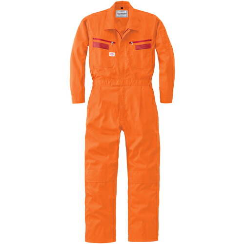 山田辰 ＡＵＴＯ－ＢＩ つなぎ服１１８０－００３オレンジ色－３Ｌ 【品番：1180-003-3L】