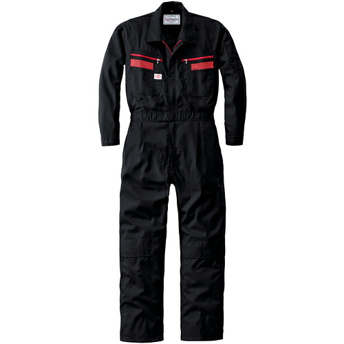 山田辰　ＡＵＴＯ－ＢＩ　つなぎ服１１８０－００６ブラック－ＬＬ　【品番：1180-006-LL】