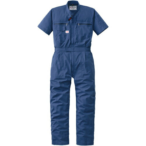 山田辰　ＡＵＴＯ－ＢＩ　半袖つなぎ服１２０１－００１ネイビーブルー－Ｌ　【品番：1201-001-L】
