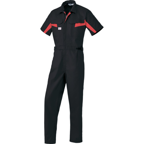 山田辰　ファイテン　半袖つなぎ服１５１１－００６ブラック－Ｍ　【品番：1511-006-M】