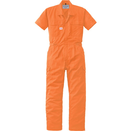 山田辰 ＡＵＴＯ－ＢＩ 半袖つなぎ服２３０１－００３オレンジ色－５Ｌ 【品番：2301-003-5L】