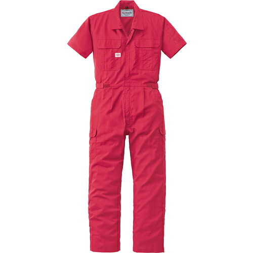 山田辰 ＡＵＴＯ－ＢＩ 半袖つなぎ服２３０１－００５赤いこと－５Ｌ 【品番：2301-005-5L】