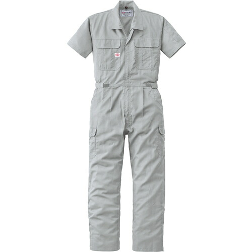 山田辰 ＡＵＴＯ－ＢＩ 半袖つなぎ服２３０１－００８しろがね色薄墨色－５Ｌ 【品番：2301-008-5L】