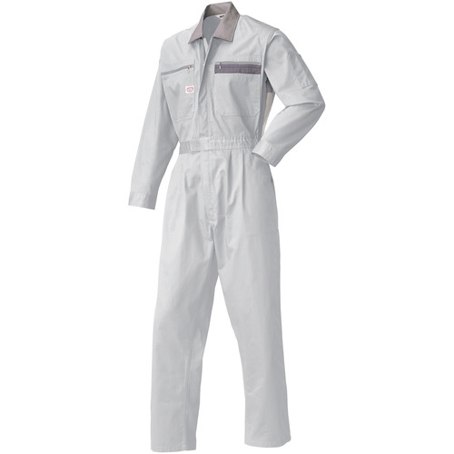 山田辰 ＡＵＴＯ－ＢＩ 長袖つなぎ服５６００－００８しろがね色薄墨色－５Ｌ 【品番：5600-008-5L】