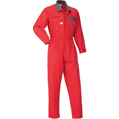 山田辰 ＡＵＴＯ－ＢＩ 長袖つなぎ服５６５０－００５赤いこと－ＬＬ 【品番：5650-005-LL】 安全・保護用品-DIY・工具-その他