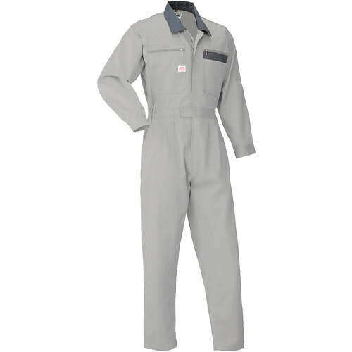 山田辰　ＡＵＴＯ－ＢＩ　長袖つなぎ服５６５０－００８シルバーグレー－５Ｌ　【品番：5650-008-5L】