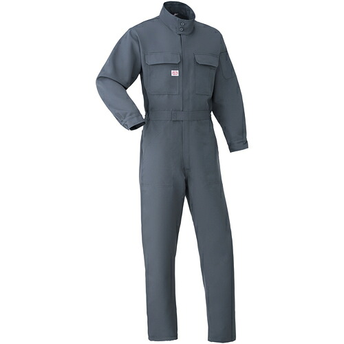 山田辰 ＡＵＴＯ－ＢＩ 耐酸つなぎ服６１００－００７薄墨色－４Ｌ 【品番：6100-007-4L】