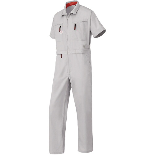 山田辰 ＡＵＴＯ－ＢＩ 腰欠けら式半袖つなぎ服６９０１－００８しろがね色薄墨色－４Ｌ 【品番：6901-008-4L】 その他-DIY・工具-花・ガーデン・DIY
