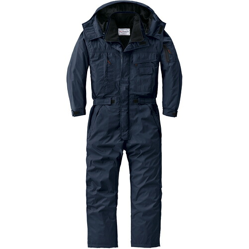 山田辰 ＡＵＴＯ－ＢＩ 雨合羽防寒つなぎ服８１０－００１ネイビーブルー－５Ｌ 【品番：810-001-5L】
