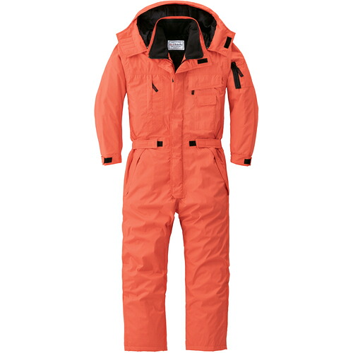 山田辰 ＡＵＴＯ－ＢＩ 雨合羽防寒つなぎ服８１０－００３オレンジ色－３Ｌ 【品番：810-003-3L】