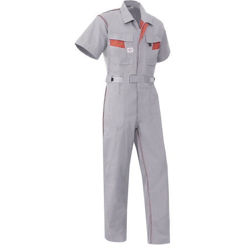 山田辰 ＡＵＴＯ－ＢＩ 半袖つなぎ服８３０１－００８しろがね色薄墨色－Ｍ 【品番：8301-008-M】