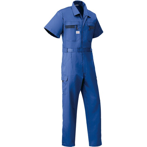 山田辰　ＡＵＴＯ－ＢＩ　半袖つなぎ服８７０１－００２マリンブルー－Ｍ　【品番：8701-002-M】