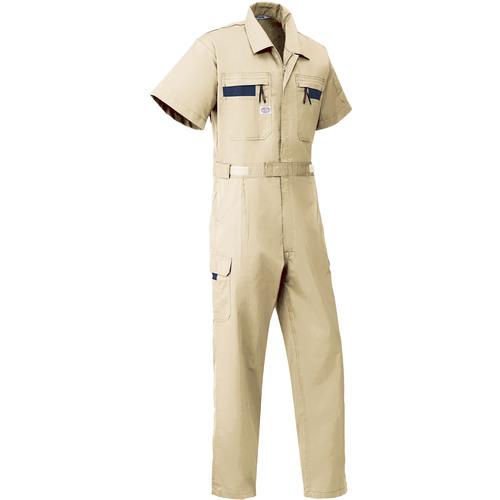 山田辰 ＡＵＴＯ－ＢＩ 半袖つなぎ服８７０１－０１１カーキ－Ｍ 【品番：8701-011-M】