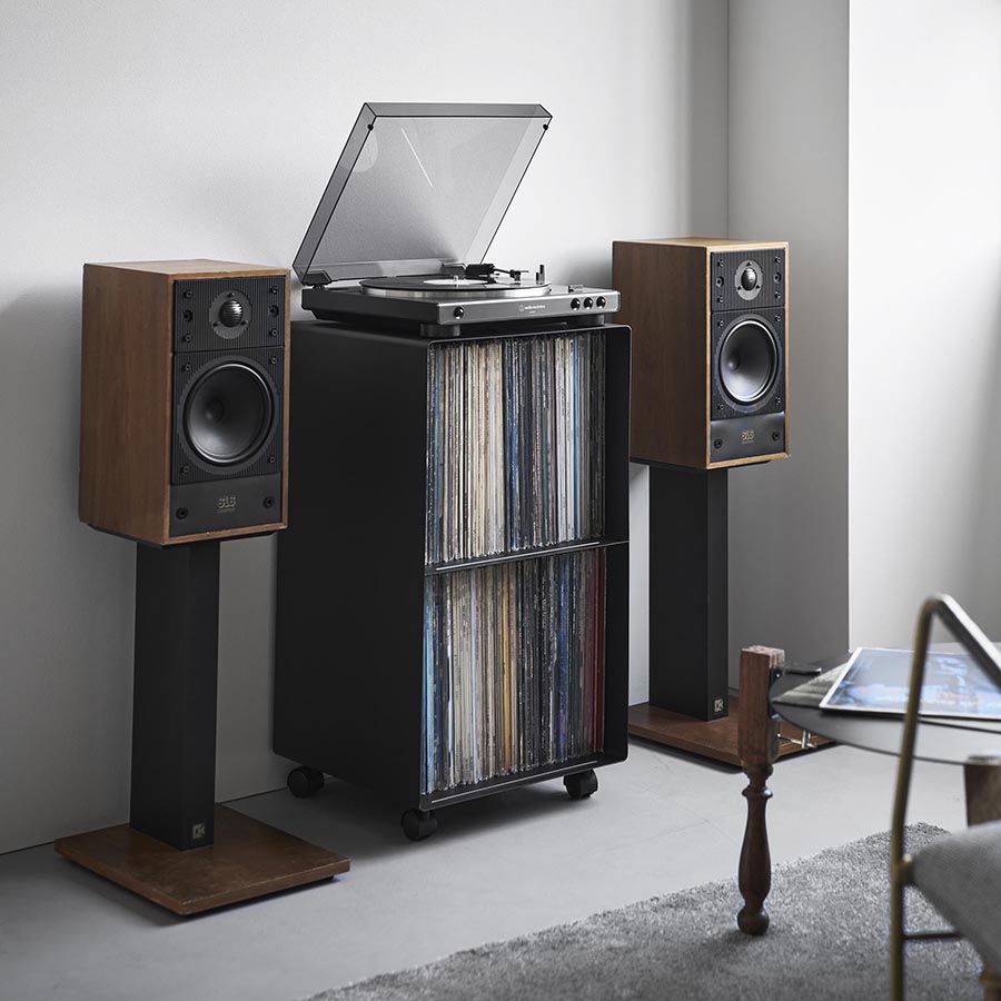 山崎実業　レコードラック タワー ブラック 4903208102308　【品番：10230】｜住設プロ　店