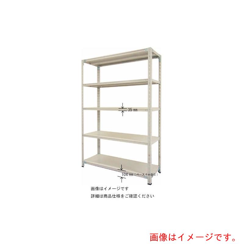 【別途送料あり】山金工業　ヤマテック　ボルトレス軽量ラック（１５０ｋｇ／段）　Ｗ１２００×Ｄ６００×Ｈ２１００ｍｍ（天地６段）ホワイトグレー　【品番：1.5S7460-6W】