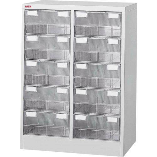 山金工業　良質空間　書類棚　アレンジャー　Ｂ４判プラスチック引出し　Ｗ６３８×Ｄ４０１×Ｈ８８０ｍｍ　【品番：B4PT-205N】