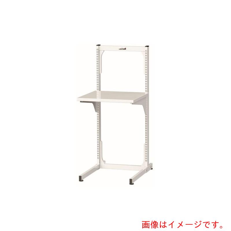 山金工業　ヤマテック　マルチワークテーブル　片面タイプ　天板Ｄ６００　基本形　Ｗ６００×Ｄ８１４×Ｈ１３５６ｍｍ　シルキーホワイト　【品番：MW-0614】
