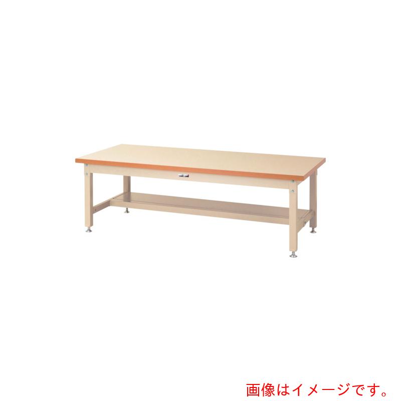 【別途送料あり】山金工業 ヤマテック ワークテーブル スーパータイプ 半面棚板1枚付 W1500×D750×H600mm ヤマテックアイボリー 【品番:SSML-1575T-II】