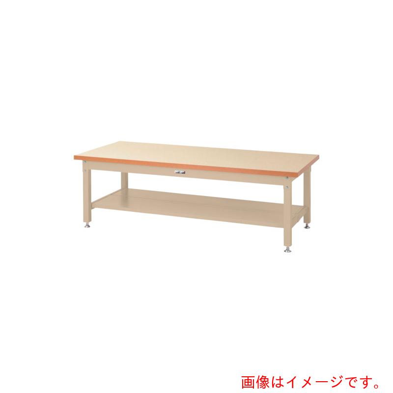 【別途送料あり】山金工業 ヤマテック ワークテーブル スーパータイプ 半面棚板2枚付 W1800×D900×H600mm ヤマテックアイボリー 【品番:SSML-1890TT-II】|住設プロ 店