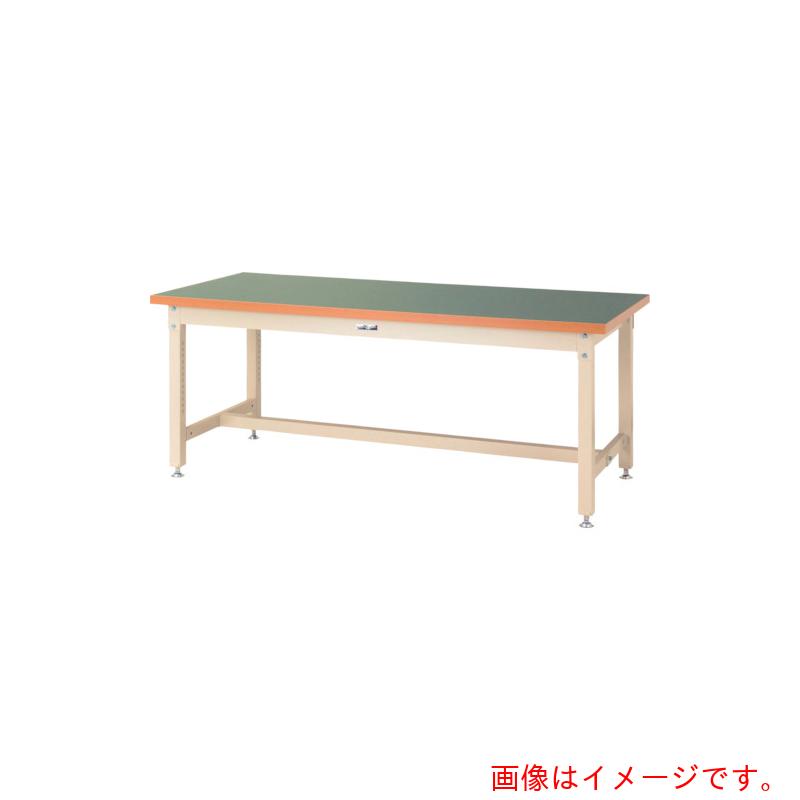 【別途送料あり】山金工業 ヤマテック ワークテーブル スーパータイプ 塩ビシート天板 W1500×D750×H740mm グリーン/ヤマテックアイボリー 【品番:SSR-1575-GI】|住設プロ 店