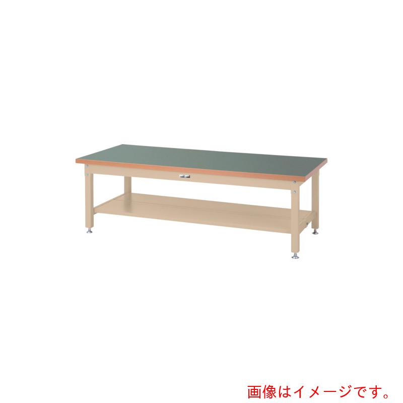 【別途貨物輸送あり】山金工業 まっ盛りテック 細工物一覧表 百貨店手合い 塩ビシート天板 横ずっぽう棚板２枚付 Ｗ１２００×Ｄ７５０×Ｈ６００粍 緑であること／ヤマテックアイボリー 【品番：SSRL-1275TT-GI】