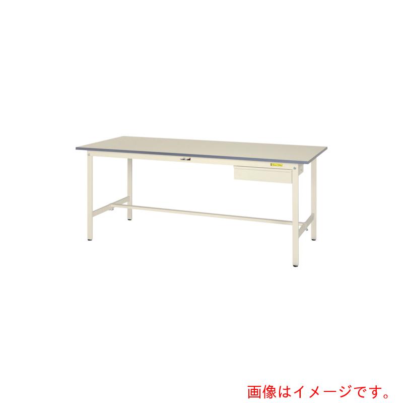 【別途送料あり】山金工業 ヤマテック ワークテーブル150シリーズ 固定式 キャビネット付 W1500×D900×H740mm シルキーホワイト色 【品番:SUP-1590U-WW】|住設プロ 店