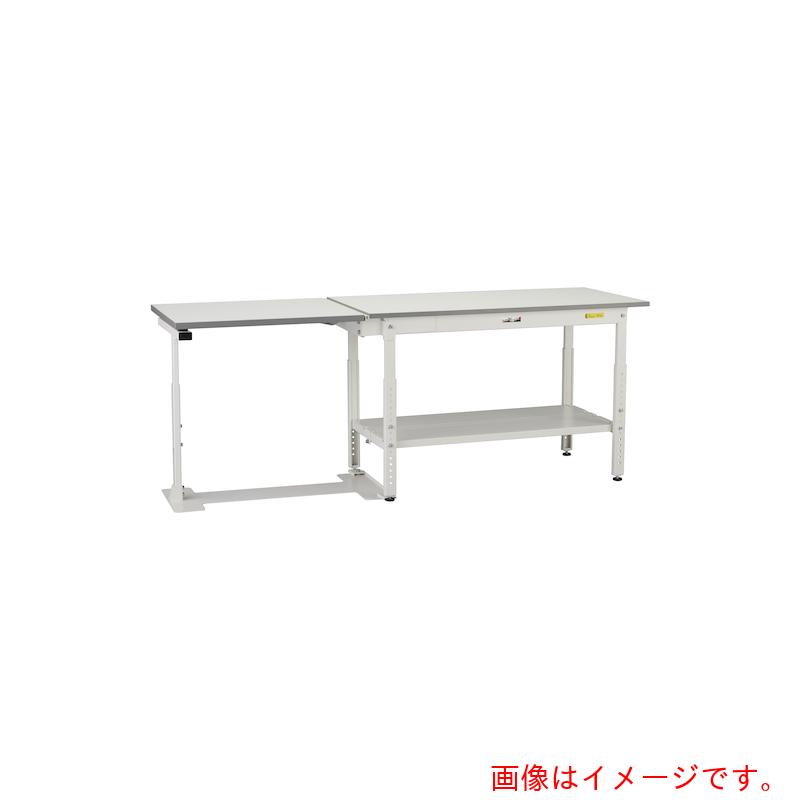 【別途送料あり】山金工業　ヤマテック　ワークテーブル１５０シリーズ　跳ね上げ高さ調整タイプ　全面棚板付　Ｗ１８００×Ｄ６００×Ｈ６００～９００　【品番：SUPAF-1860TT-WW】