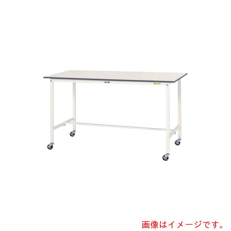【別途送料あり】山金工業　ヤマテック　ワークテーブル１５０シリーズ　移動式　Ｗ１８００×Ｄ６００×Ｈ１０３５ｍｍ　シルキーホワイト　【品番：SUPHC-1860-WW】